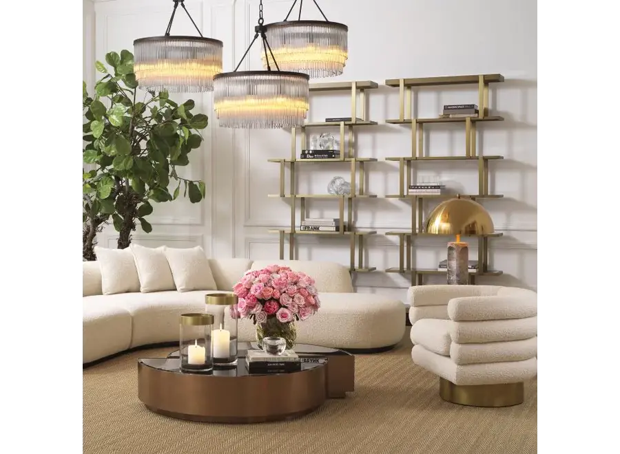 Swivel armchair 'Maguire' - Bouclé cream