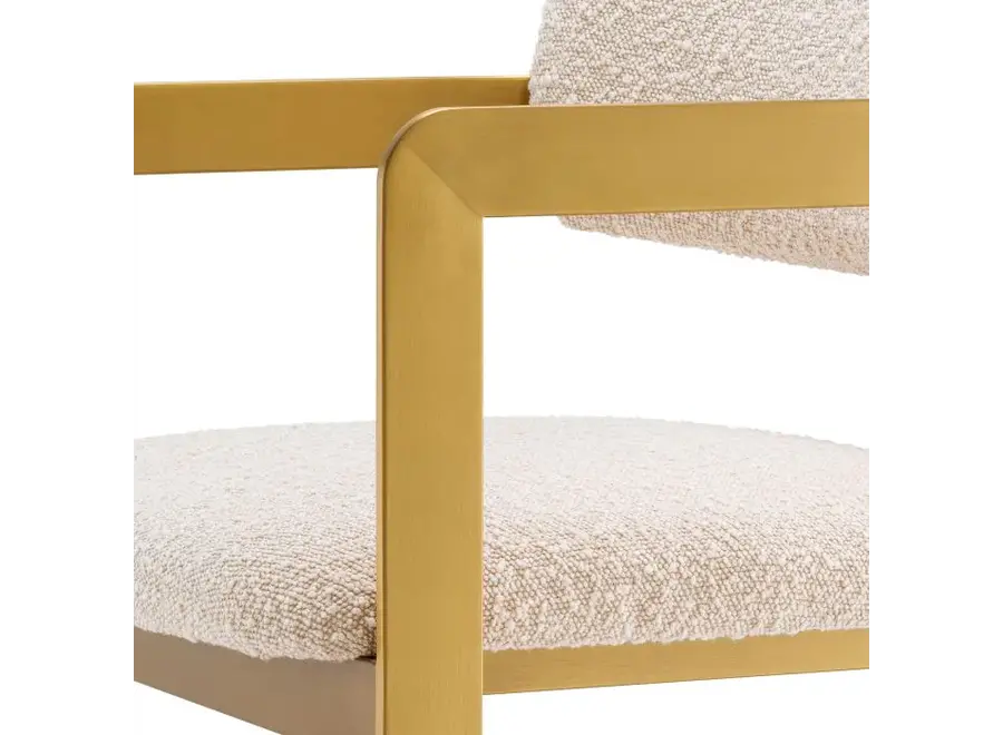 Counter stool 'Donato' - Bouclé cream