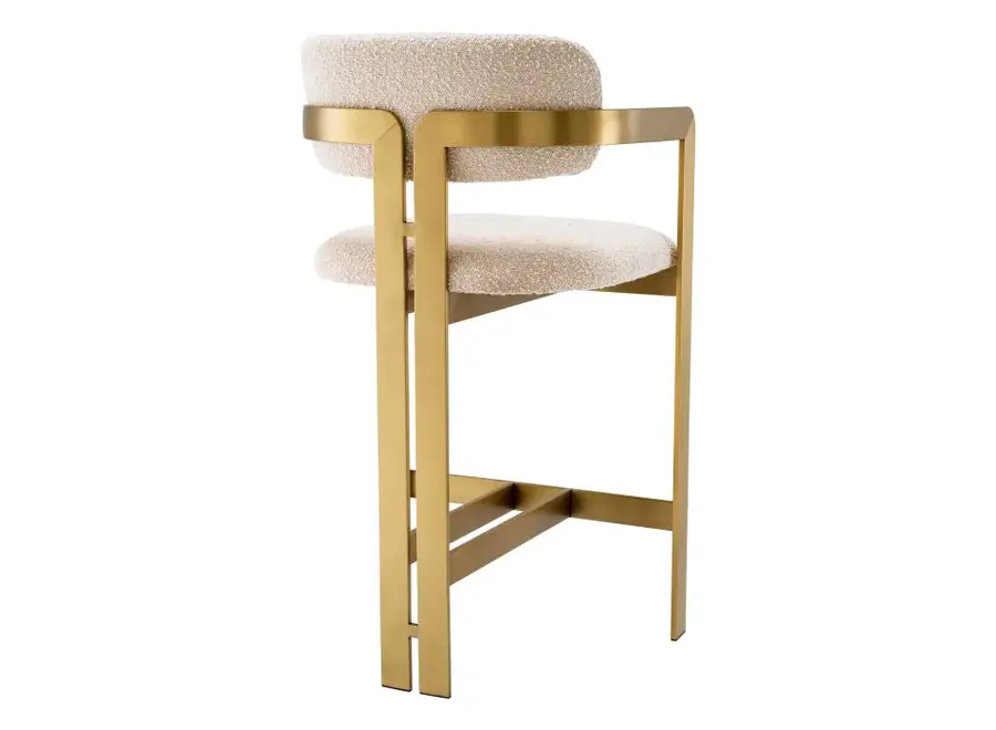 Counter stool 'Donato' - Bouclé cream