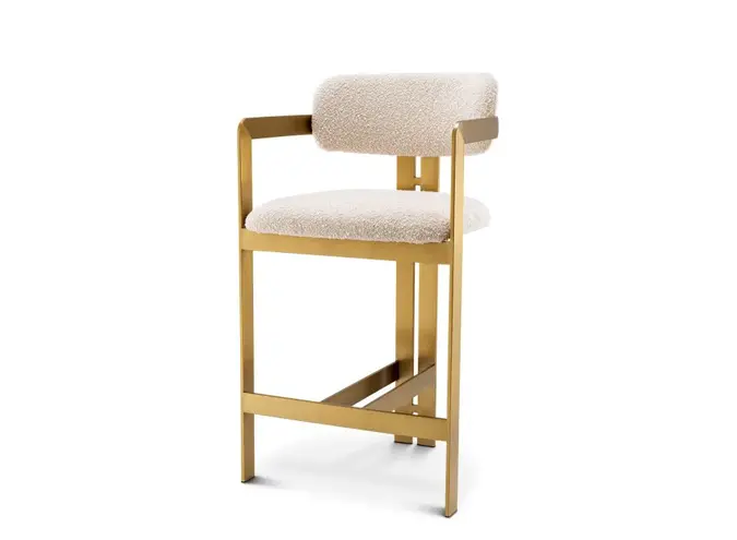 Counter stool Donato - Bouclé cream