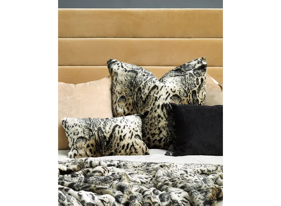 Coussin en fourrure 'African Leopard'