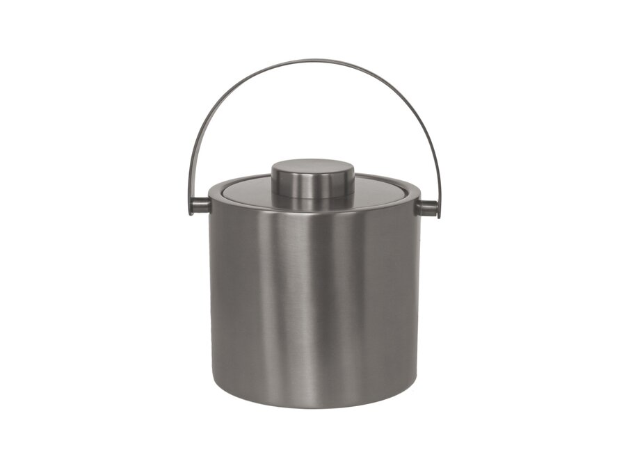 Modern ice bucket 'Cosmopolitan' in anthracite metal