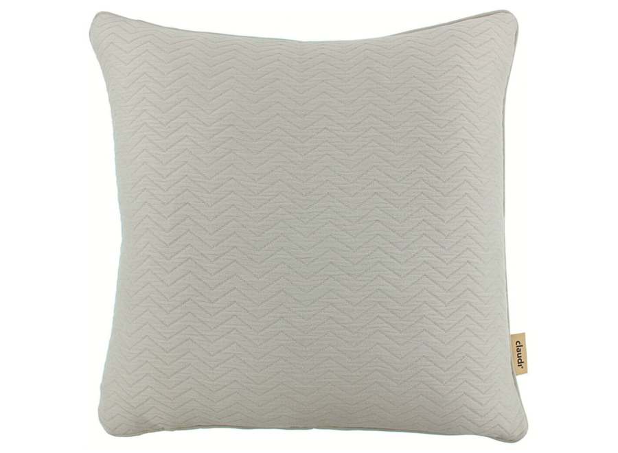 Coussin décoratif Zigzag W|Exclusives Grey + Piping