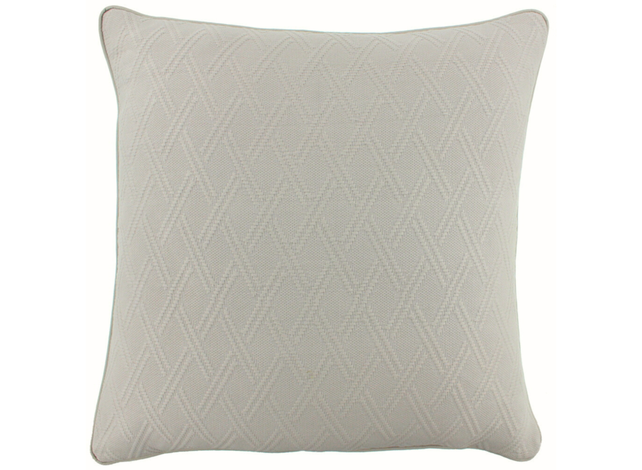 Coussin décoratif Ruit W|Exclusives Grey + Piping