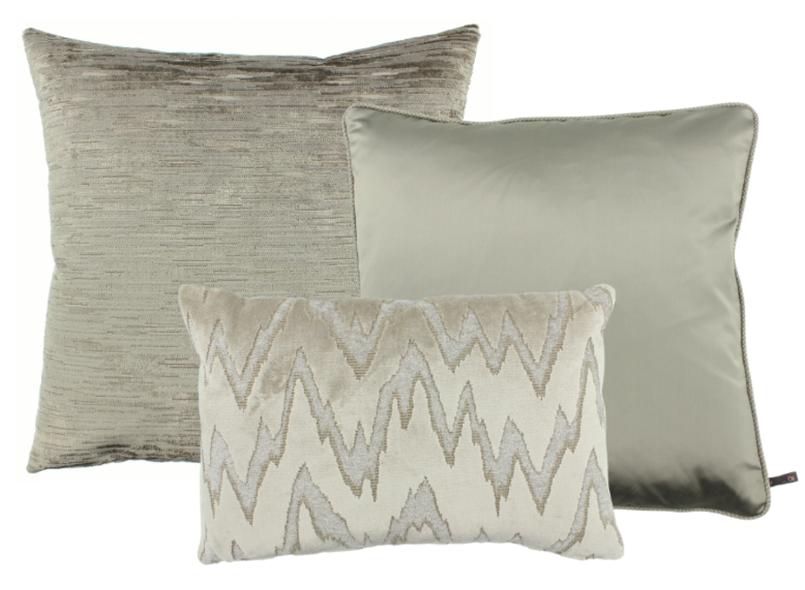 Cushion combination Sand/Taupe: Felicia, Dafne & Falet