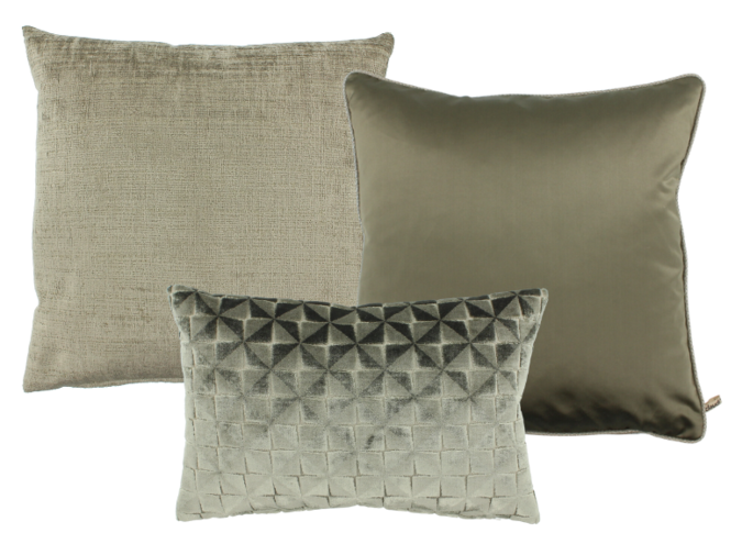 Cushion combination Brown/Taupe: Dafne, Ponzio & Glasimo