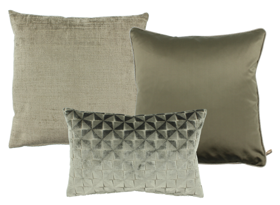 Combinaison de coussins Brown/Taupe: Dafne, Ponzio & Glasimo