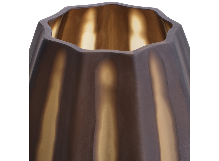 Vase 'Tiara' - S - Dark brown