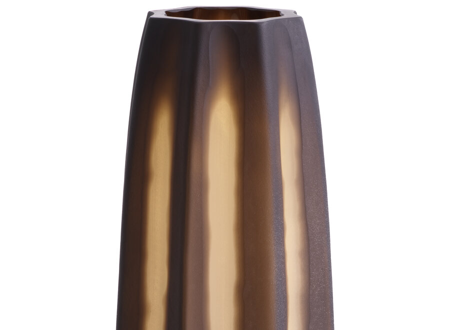 Vase 'Tiara' - L - Dark brown