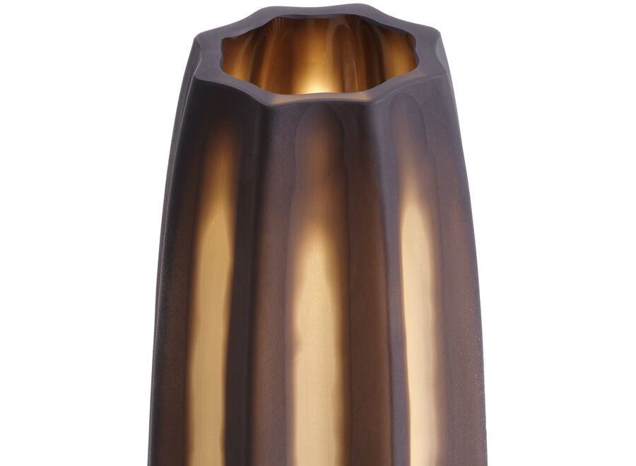Vase 'Tiara' - L - Dark brown
