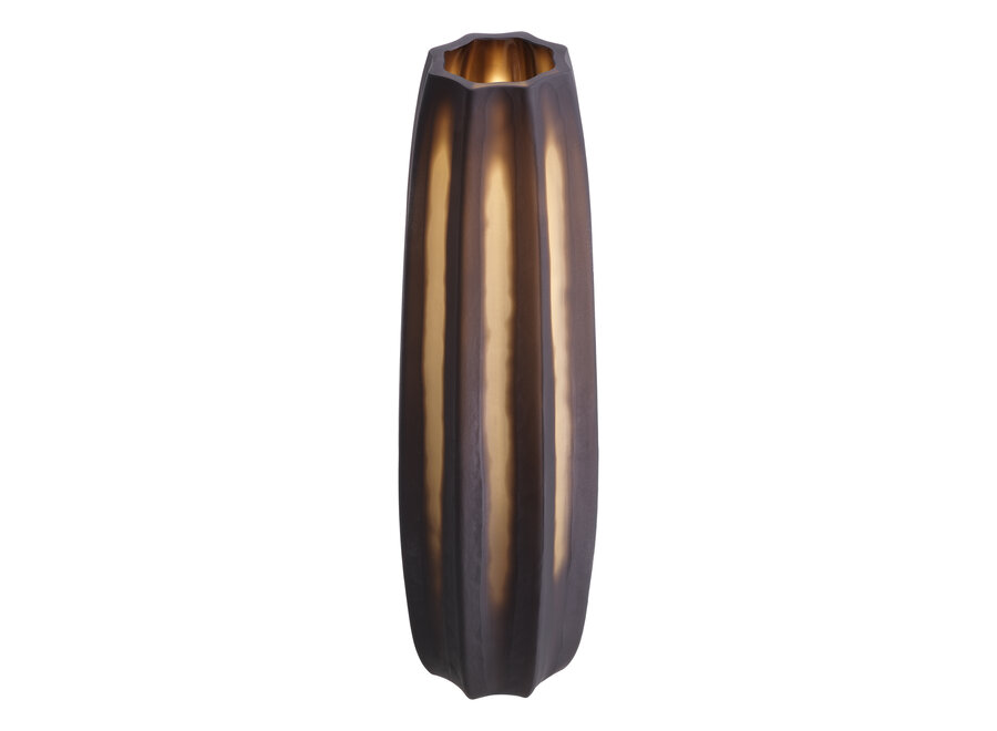 Vase 'Tiara' - L - Dark brown