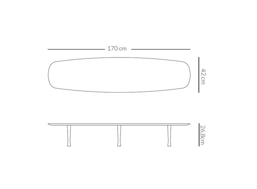 Coffee table 'Mesa Unica' - Walnut