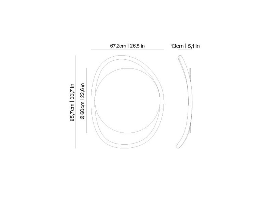 Miroir rond 'Unut'