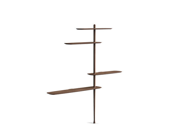 Floor shelving 'Unica 8' - Walnut