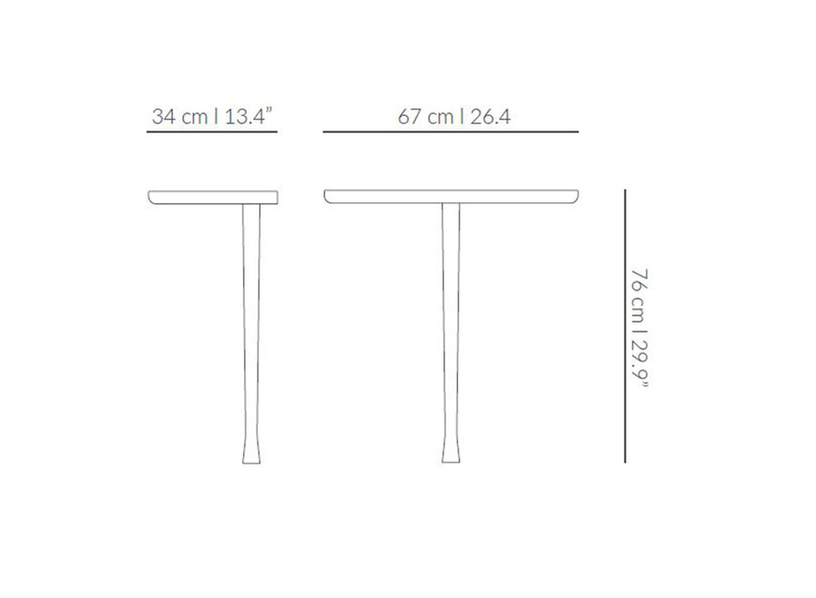 Consoletafel - Walnut