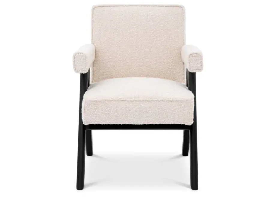 Chaise de salle à manger 'Greta' - Bouclé Cream