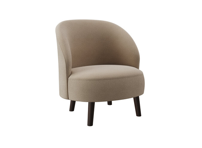 Fauteuil lounge 'Bayron' - Tissu  Naturel