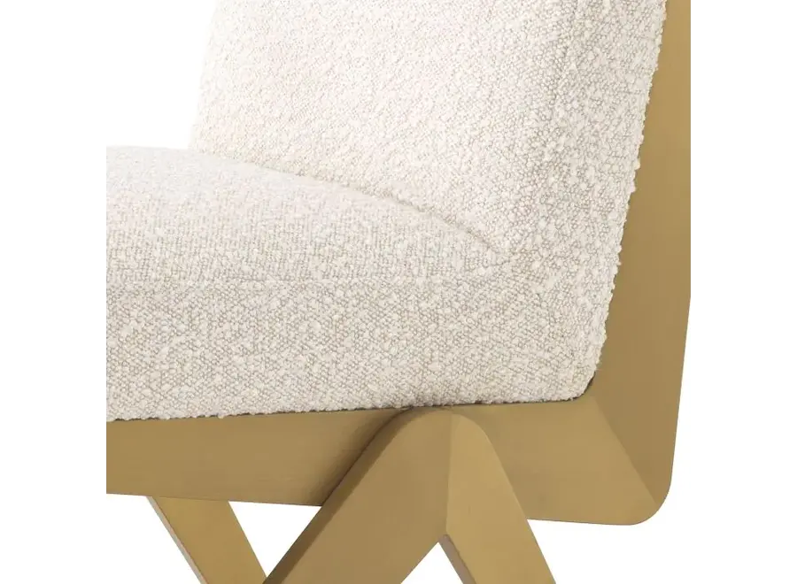 Chaise de salle à manger 'Fico' - Bouclé crème