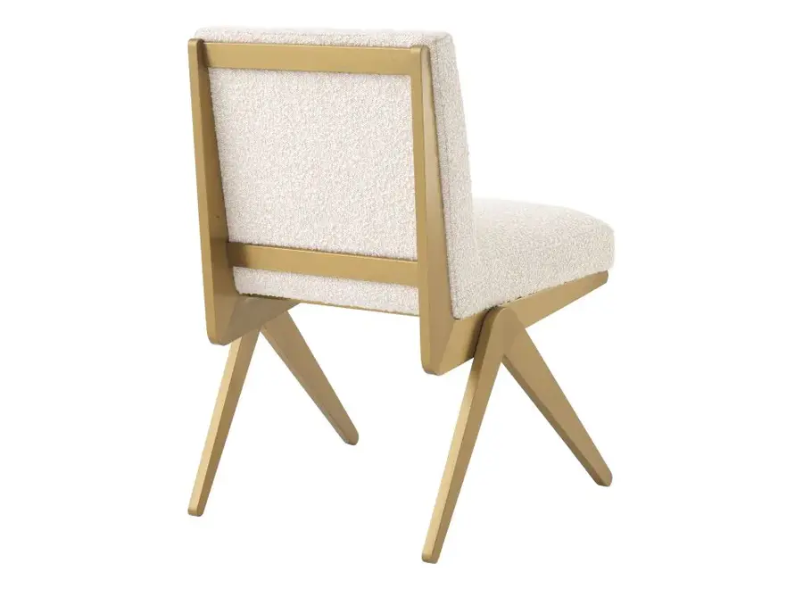 Chaise de salle à manger 'Fico' - Bouclé crème