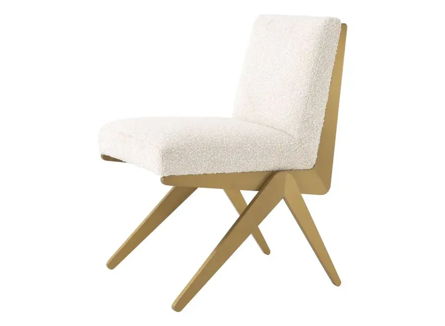 Chaise de salle à manger 'Fico' - Bouclé crème