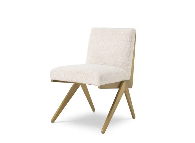 Chaise de salle à manger Fico - Bouclé crème