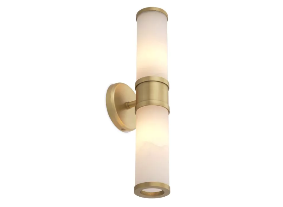 EICHHOLTZ Wall lamp Claridges - Alabaster - Double - Wilhelmina Designs