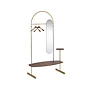 Kleiderständer 'Arco' - Gold/Walnut