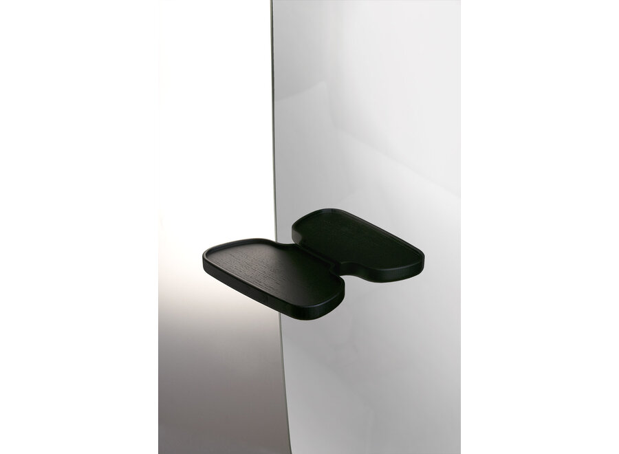 Miroir mural avec plateau - Black