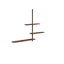 Ceiling shelving 'Unica 5' - Walnut