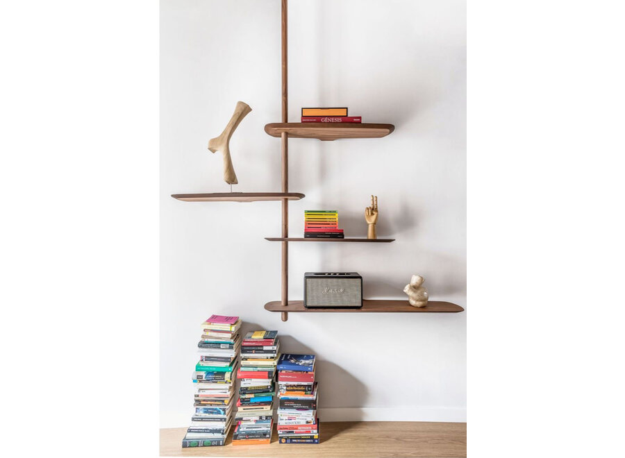 Ceiling shelving 'Unica 6' - Walnut