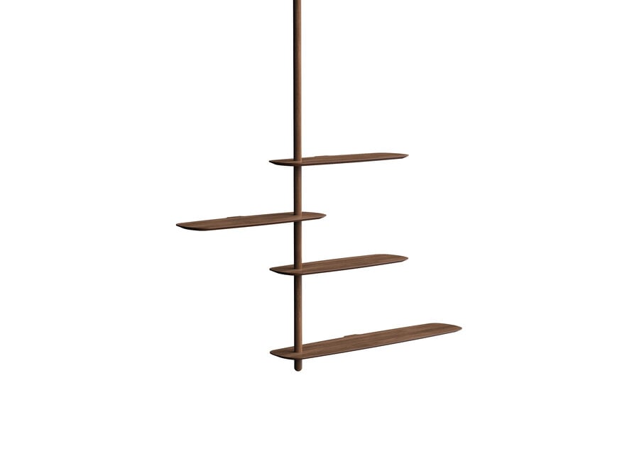 Ceiling shelving 'Unica 6' - Walnut