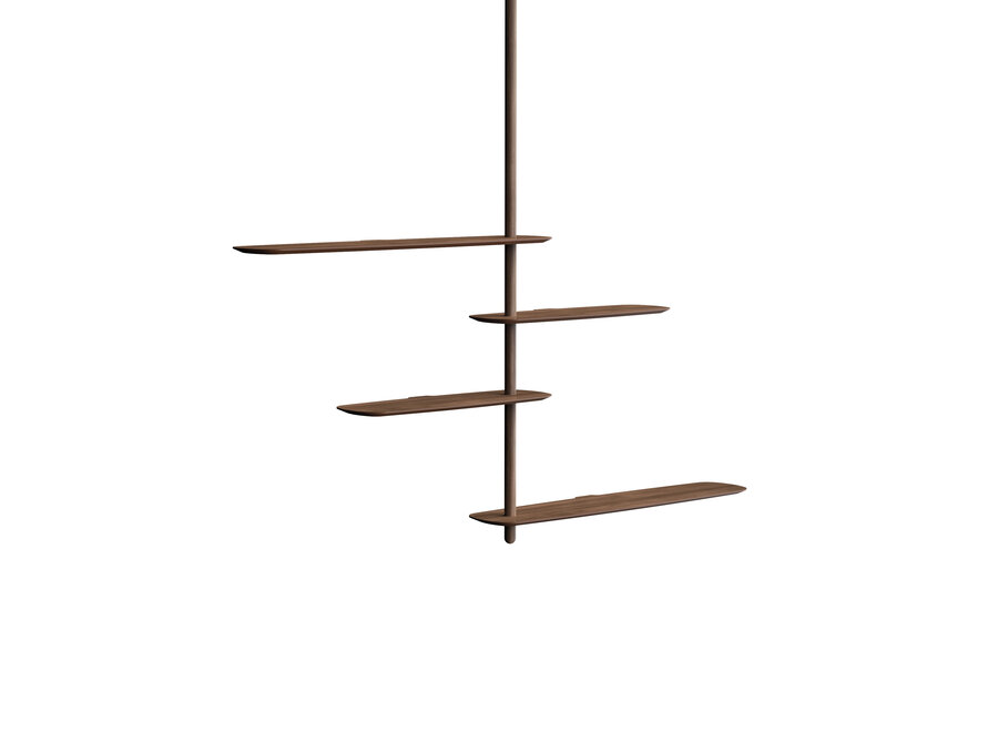 Ceiling shelving 'Unica 7' - Walnut