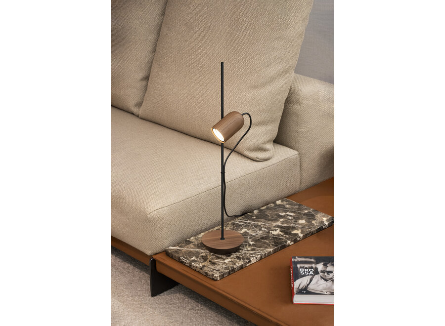 Table lamp 'Onfa' - Black/Walnut