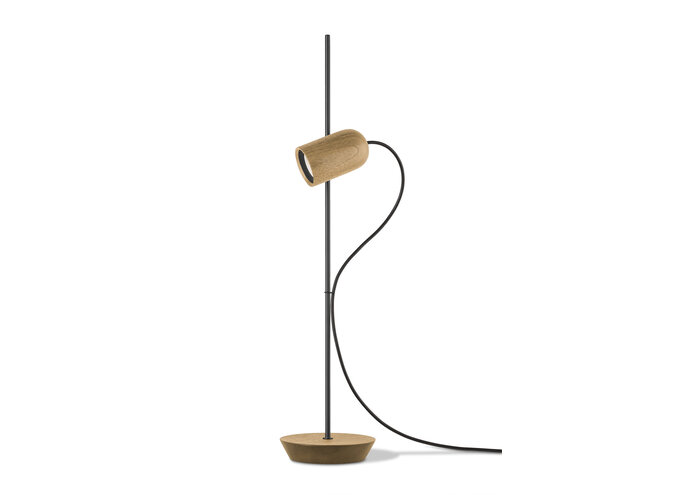 Tischlampe 'Onfa' - Black/Oak