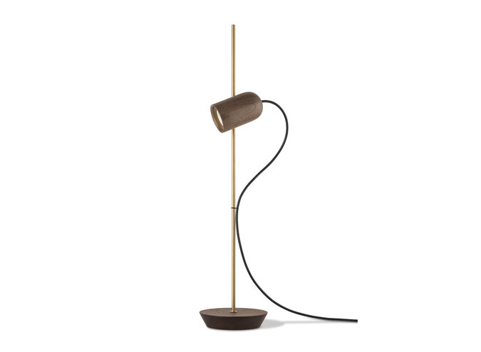 Lampe à poser 'Onfa' - Gold/Walnut