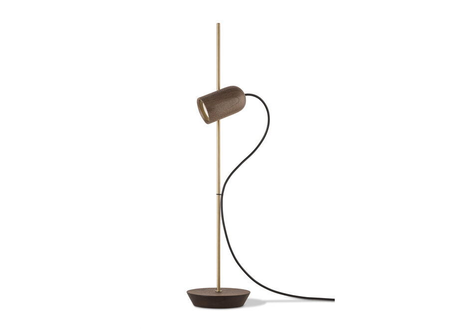 Lampe à poser 'Onfa' - Gold/Walnut