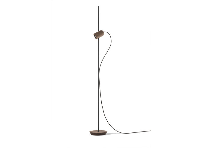 Floor lamp 'Onfa' - Black/Walnut