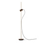 Vloerlamp 'Onfa' - Gold/Walnut