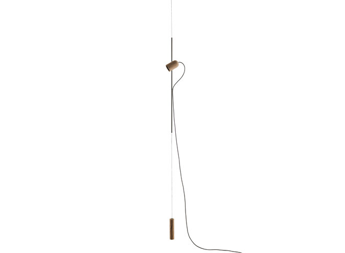 Hanglamp 'Onfa' - Black/Walnut