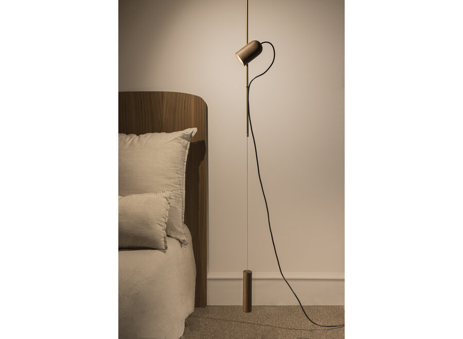 Hanglamp 'Onfa' - Gold/Walnut