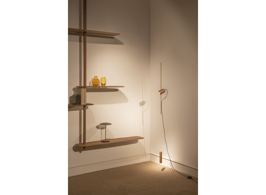 Hanglamp 'Onfa' - Gold/Walnut