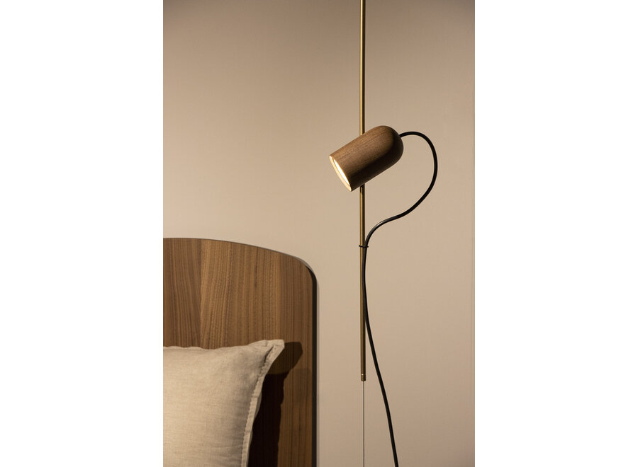 Hanglamp 'Onfa' - Gold/Walnut