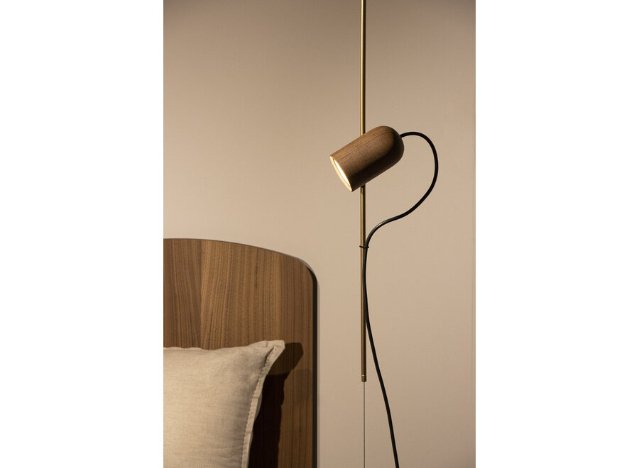 Lampe pendante 'Onfa' - Gold/Walnut