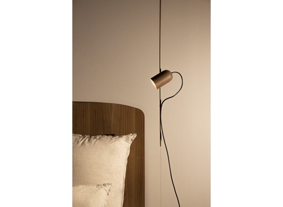 Lampe pendante 'Onfa' - Gold/Walnut