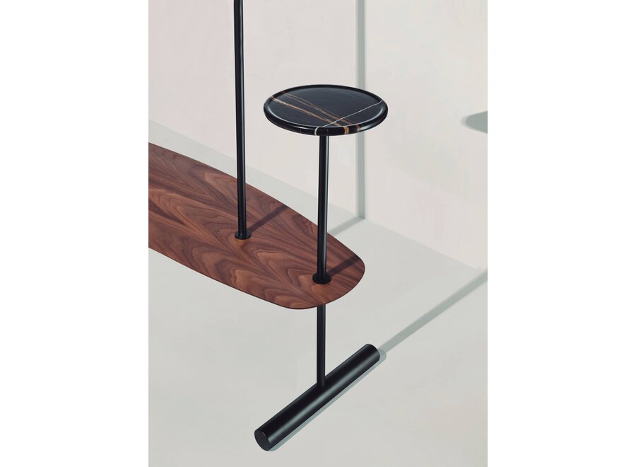 Clothing rack 'Arco 2' - Black/Walnut