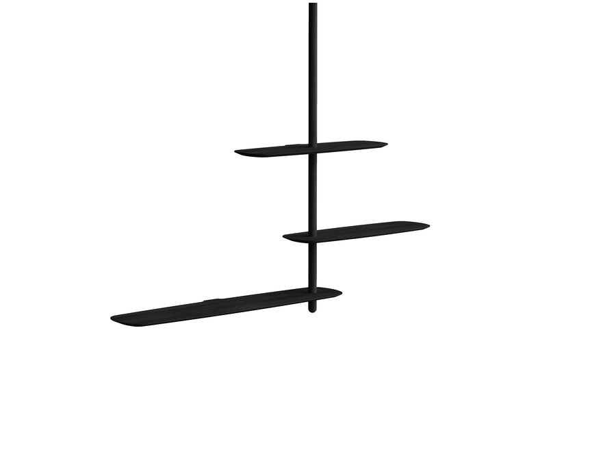 Ceiling shelving 'Unica 5' - Black