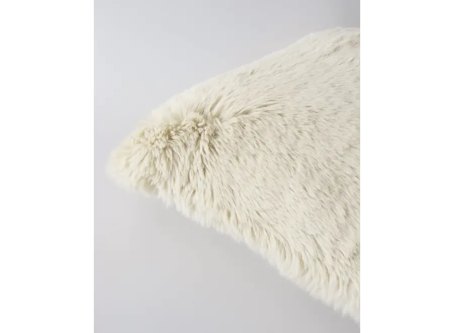 Fur cushion 'Pele Ecru'