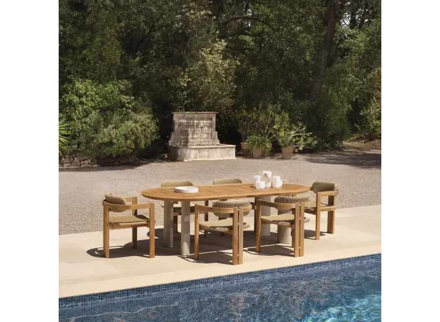 Outdoor dining chair 'Donato' - Natural Teak