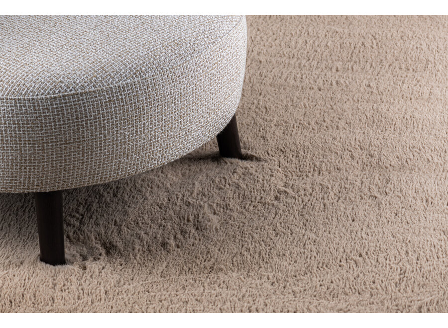 Runder Teppich 'Cosmo' Supersoft Taupe
