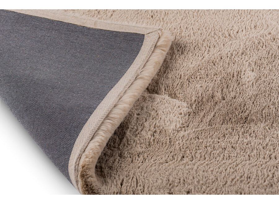 Runder Teppich 'Cosmo' Supersoft Taupe